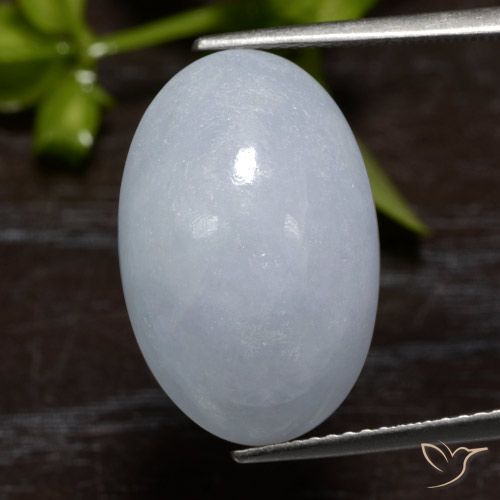 15.42ct Natural Cinza claro Jadeíta, oval, Translúcido