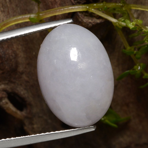 jadeita Cinza Natural 22.29ct, Corte Oval, Translúcido