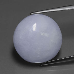 Jadeíta azul natural 16,21ct, corte redondo, opaco