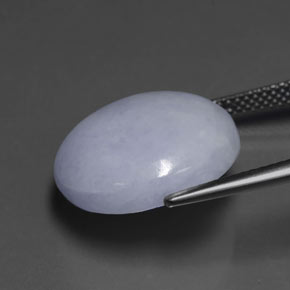 Jadeíta azul natural 16,21ct, corte redondo, opaco