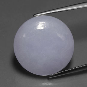 Jadeíta azul natural 13,72ct, corte redondo, translúcido