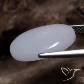 Jadeíta Cinza Natural 9.68ct, oval, Translúcido