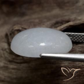 Jadeíta cinza médio Natural 8.74ct, oval, Translúcido