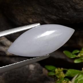 Jadeíta cinza natural 5,21ct, marquise, translúcido