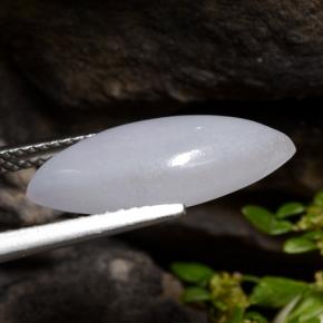 Jadeíta cinza natural 5,21ct, marquise, translúcido