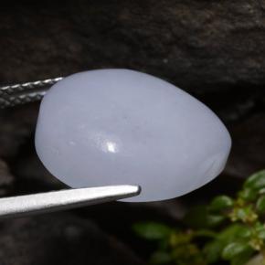 Jadeíta violeta natural 12,96ct, formato de pêra, translúcido