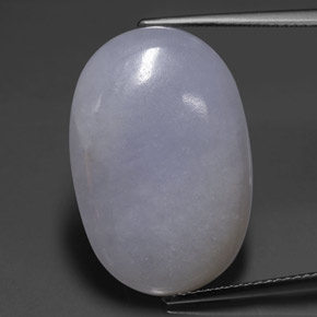 Jadeíta azul natural 22,23ct, corte oval, translúcido