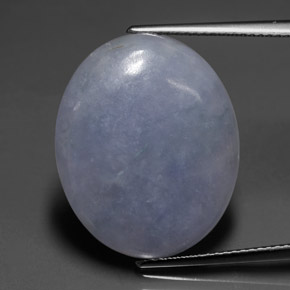Jadeíta azul natural 19,74ct, corte oval, translúcido