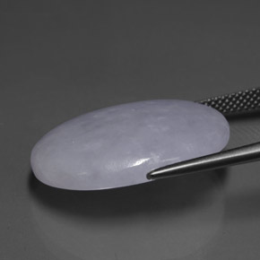 Jadeíta azul natural 20,64ct, corte oval, translúcido
