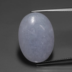 Jadeíta azul natural 14,80ct, corte oval, translúcido