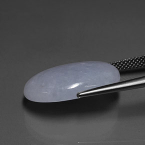 Jadeíta azul natural 14,80ct, corte oval, translúcido
