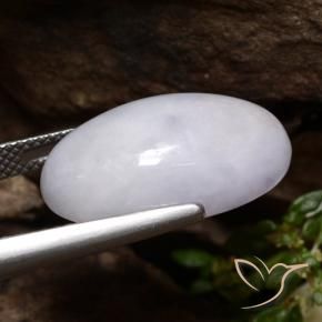 Jadeíta Cinza Natural 14.38ct, oval, Translúcido