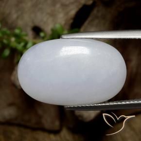 Jadeíta Cinza claro Natural 17.61ct, oval, Translúcido