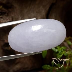 Jadeíta Cinza Natural 22.77ct, oval, Translúcido