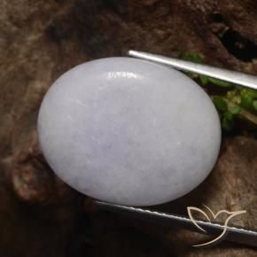 Jadeíta Cinza Natural 13.14ct, oval, Translúcido