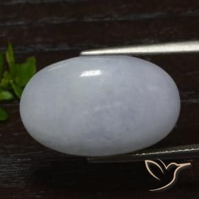 Jadeíta Cinza claro Natural 15.02ct, oval, Translúcido