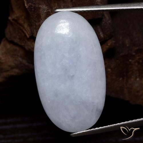 Jadeíta Cinzento Azulado Claro Natural 19.54ct, oval, Opaco