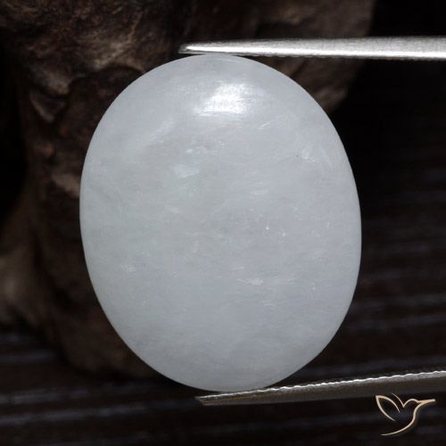 Jadeíta branco acinzentado Natural 19.93ct, oval, Translúcido