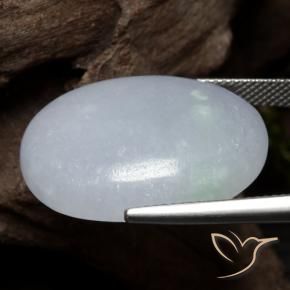 Jadeíta Cinza claro Natural 30.21ct, oval, Translúcido
