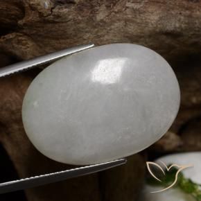 Jadeíta cinza médio Natural 38.19ct, oval, Translúcido