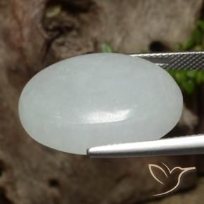 Jadeíta cinza médio Natural 24.90ct, oval, Translúcido
