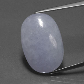 Jadeíta azul natural 17,68ct, corte oval, translúcido