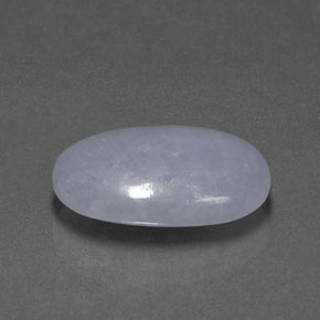Jadeíta azul natural 17,68ct, corte oval, translúcido