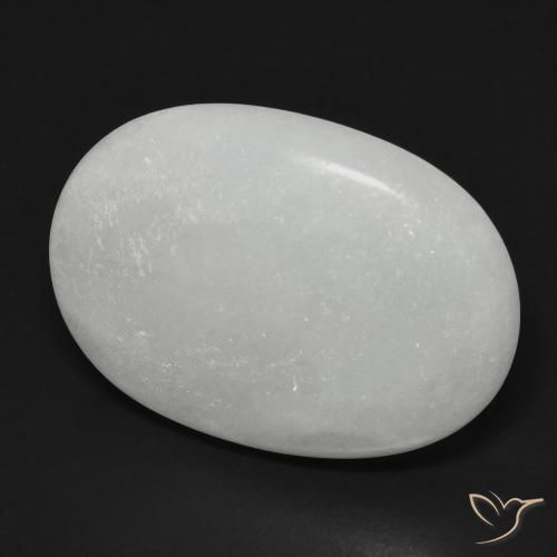 Jadeíta Verde Cinzento Claro Natural 26.91ct, oval, Translúcido