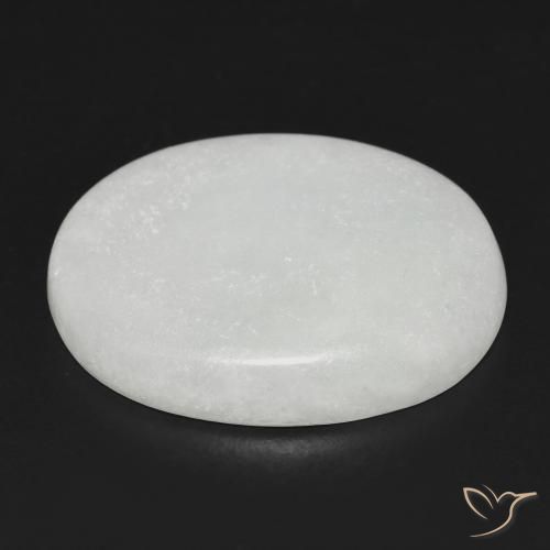 Jadeíta Verde Cinzento Claro Natural 26.91ct, oval, Translúcido