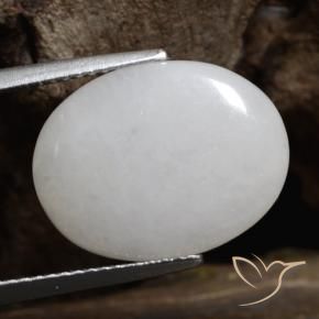 Jadeíta cinza médio Natural 7.41ct, oval, Translúcido