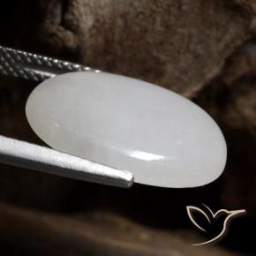 Jadeíta cinza médio Natural 7.41ct, oval, Translúcido