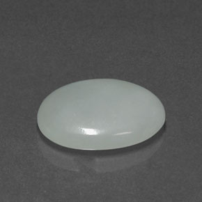 Jadeíta verde natural 7,02ct, corte oval, opaco