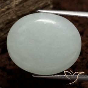 Jadeíta Verde acinzentado Natural 14.79ct, oval, Translúcido