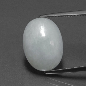 Jadeíta verde natural 8,44ct, corte oval, opaco