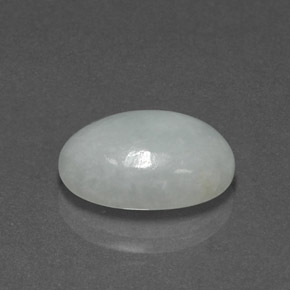 Jadeíta verde natural 8,44ct, corte oval, opaco