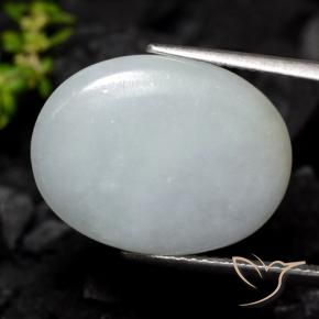 Jadeíta Cinza claro Natural 12.63ct, oval, Translúcido