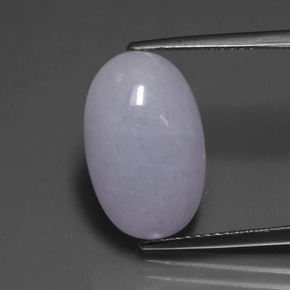 Jadeíta azul natural 8,65ct, corte oval, opaco