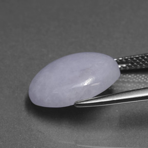 Jadeíta azul natural 7,04ct, corte oval, opaco