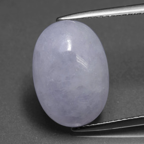 Jadeíta azul natural 7,84ct, corte oval, translúcido