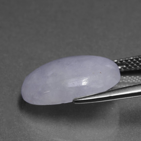 Jadeíta azul natural 7,84ct, corte oval, translúcido