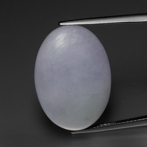 Jadeíta violeta natural 20,43ct, corte oval, opaco
