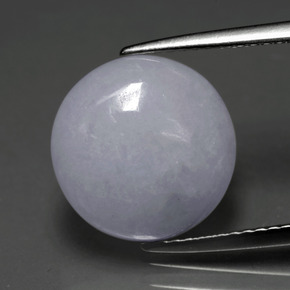 Jadeíta azul natural 6,78ct, corte redondo, translúcido