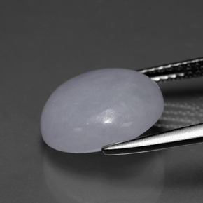 Jadeíta azul natural 6,78ct, corte redondo, translúcido
