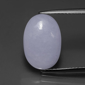 Jadeíta azul natural 4,50ct, corte oval, translúcido