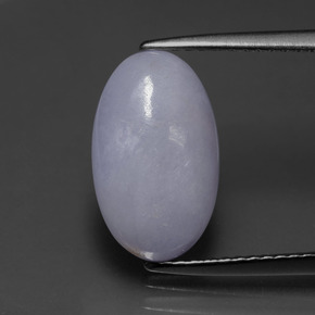 Jadeíta azul natural 4,38ct, corte oval, opaco