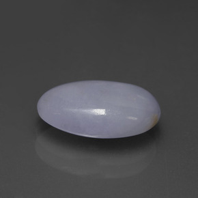 Jadeíta azul natural 4,38ct, corte oval, opaco