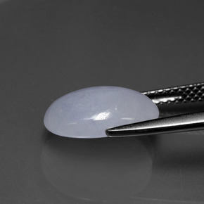 Jadeíta azul natural 4,23ct, corte oval, translúcido