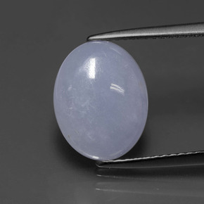 Jadeíta azul natural 3,97ct, corte oval, translúcido