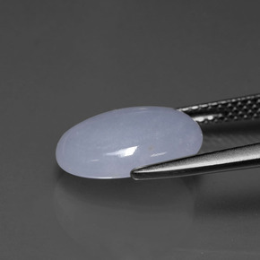 Jadeíta azul natural 3,97ct, corte oval, translúcido