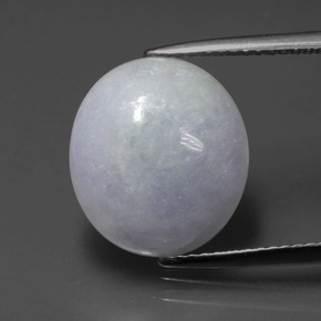 Jadeíta azul natural 6,53ct, corte oval, translúcido